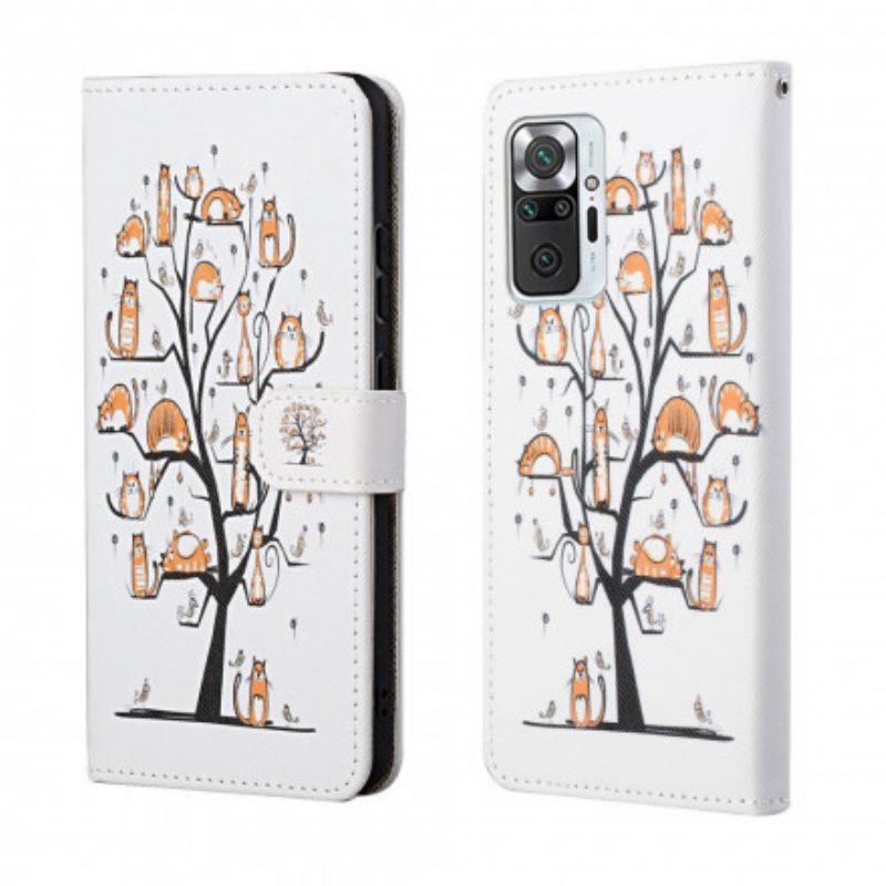 Κάλυμμα Xiaomi Redmi Note 10 Pro με κορδονι Funky Cats Με Λουράκι