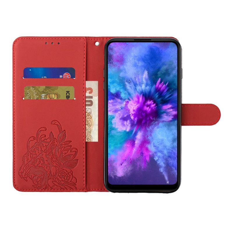 Κάλυμμα Xiaomi Redmi Note 10 Pro με κορδονι Μπαρόκ Τίγρη Με Λουράκι