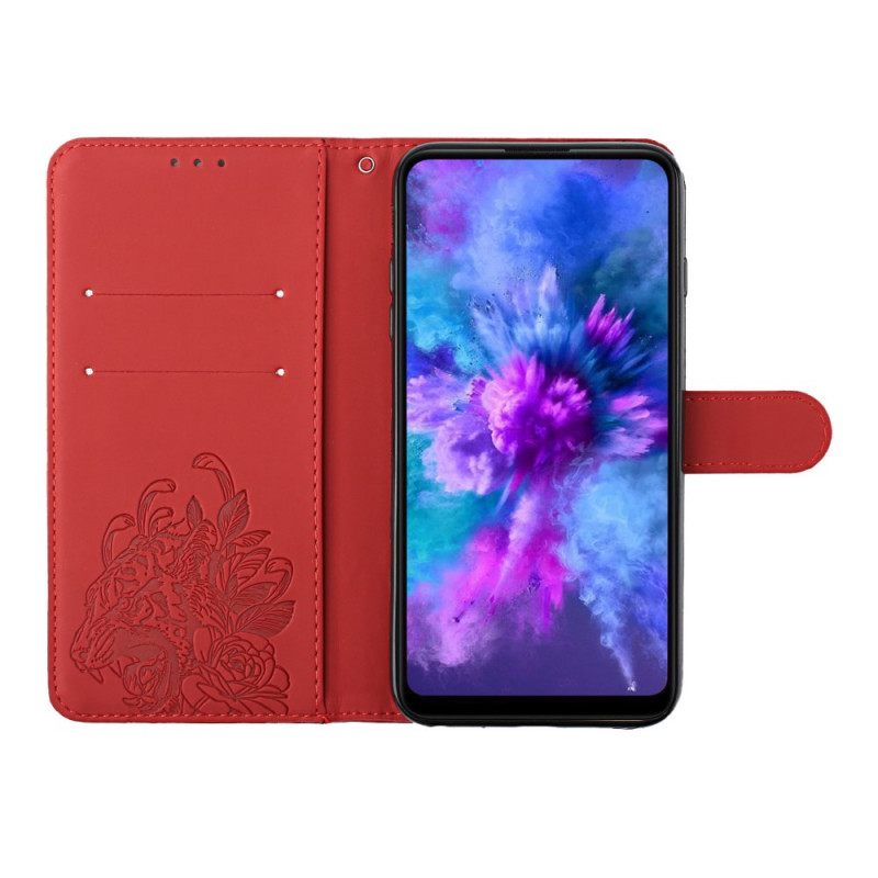 Κάλυμμα Xiaomi Redmi Note 10 Pro με κορδονι Μπαρόκ Τίγρη Με Λουράκι