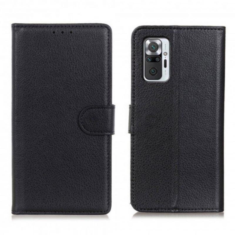 Κάλυμμα Xiaomi Redmi Note 10 Pro Premium Leather Effect Litchi