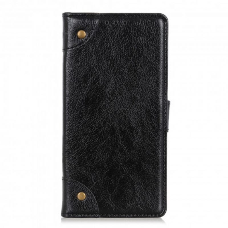 Κάλυμμα Xiaomi Redmi Note 10 Pro Vintage Rivets Nappa Leather Style