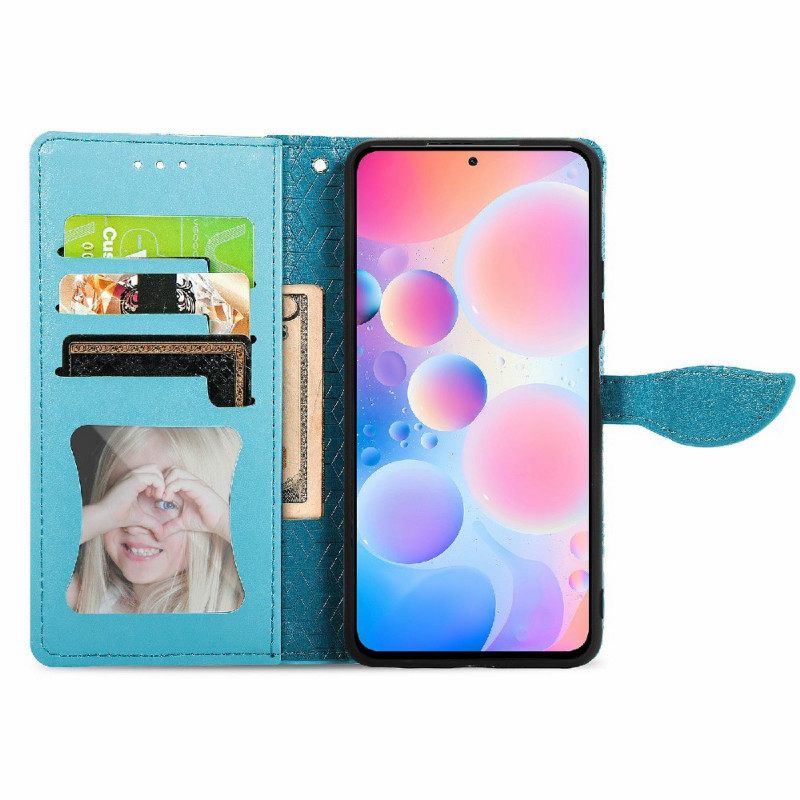 Θήκη Flip Xiaomi Redmi Note 10 Pro Φύλλα Φυλής