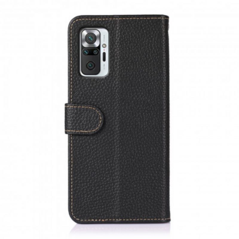 Θήκη Flip Xiaomi Redmi Note 10 Pro Litchi Leather Khazneh