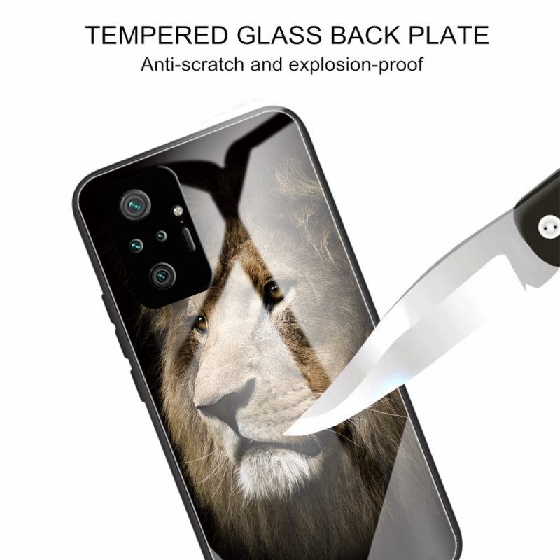 θηκη κινητου Xiaomi Redmi Note 10 Pro Lion Head Tempered Glass