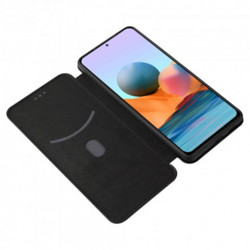 θηκη κινητου Xiaomi Redmi Note 10 Pro Θήκη Flip Ανθρακονήματα Με Δακτύλιο Στήριξης