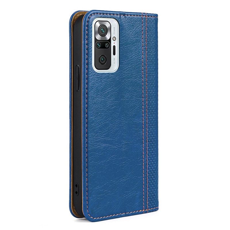 θηκη κινητου Xiaomi Redmi Note 10 Pro Θήκη Flip Litchi Split Leather Rattch