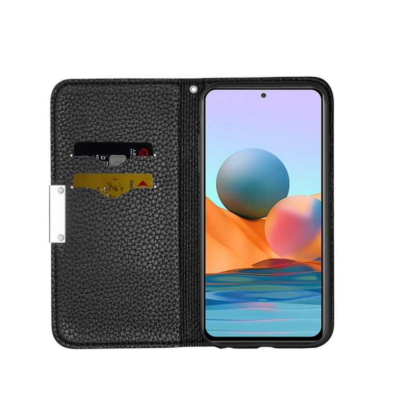 θηκη κινητου Xiaomi Redmi Note 10 Pro Θήκη Flip Litchi Ultra Chic Faux Leather