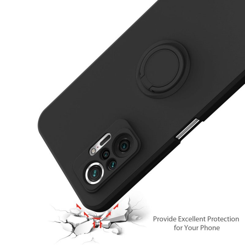 Θήκη Xiaomi Redmi Note 10 Pro Δαχτυλίδι Και Κορδόνι Υγρής Σιλικόνης