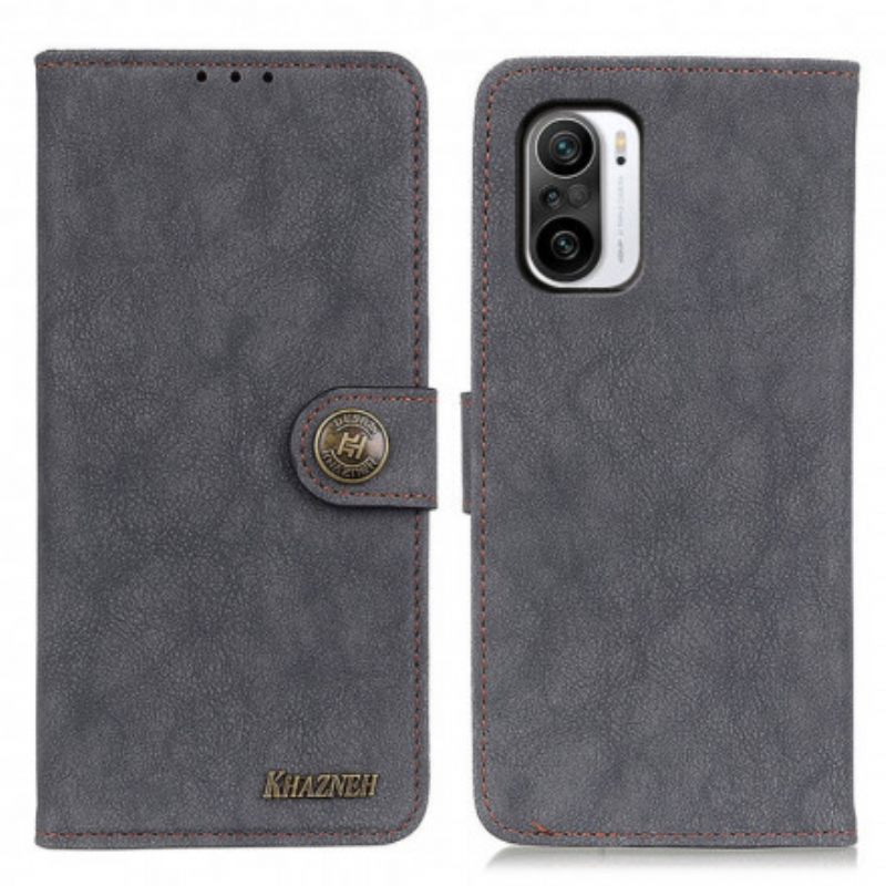 Κάλυμμα Xiaomi Mi 11i 5G / Poco F3 Retro Split Faux Leather Khazneh