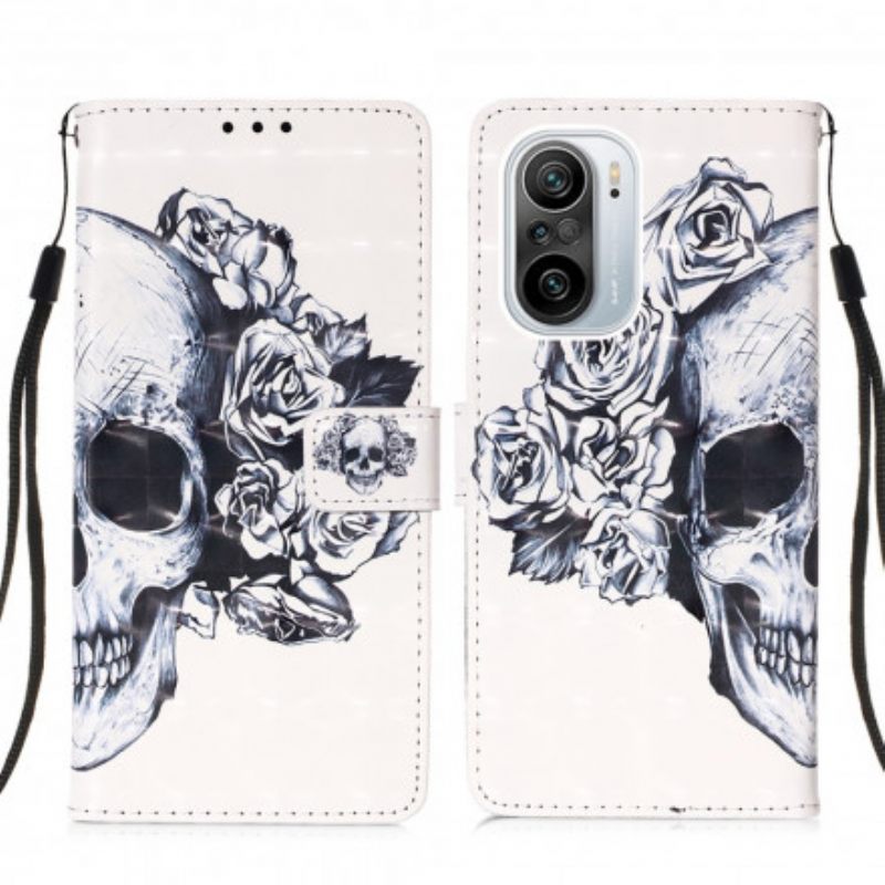 Θήκη Flip Xiaomi Mi 11i 5G / Poco F3 Floral Skull