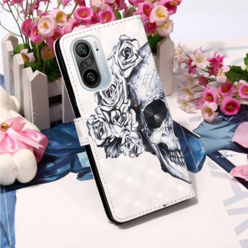 Θήκη Flip Xiaomi Mi 11i 5G / Poco F3 Floral Skull