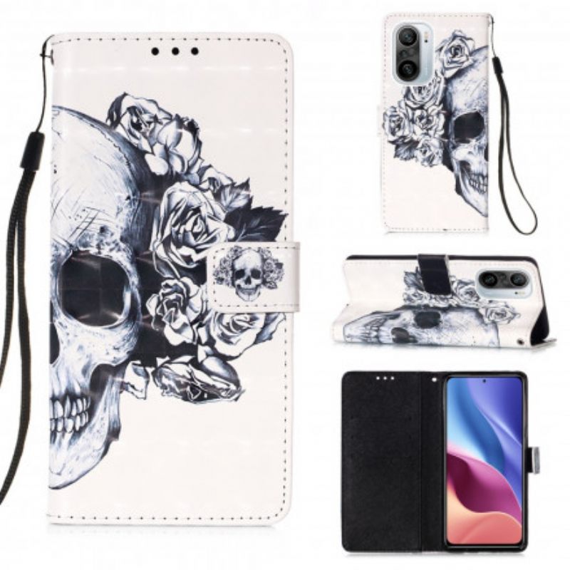 Θήκη Flip Xiaomi Mi 11i 5G / Poco F3 Floral Skull