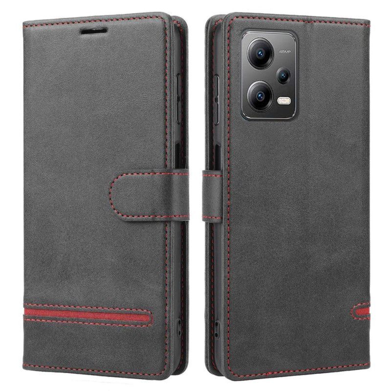 Κάλυμμα Poco X5 5G Line Leather Effect