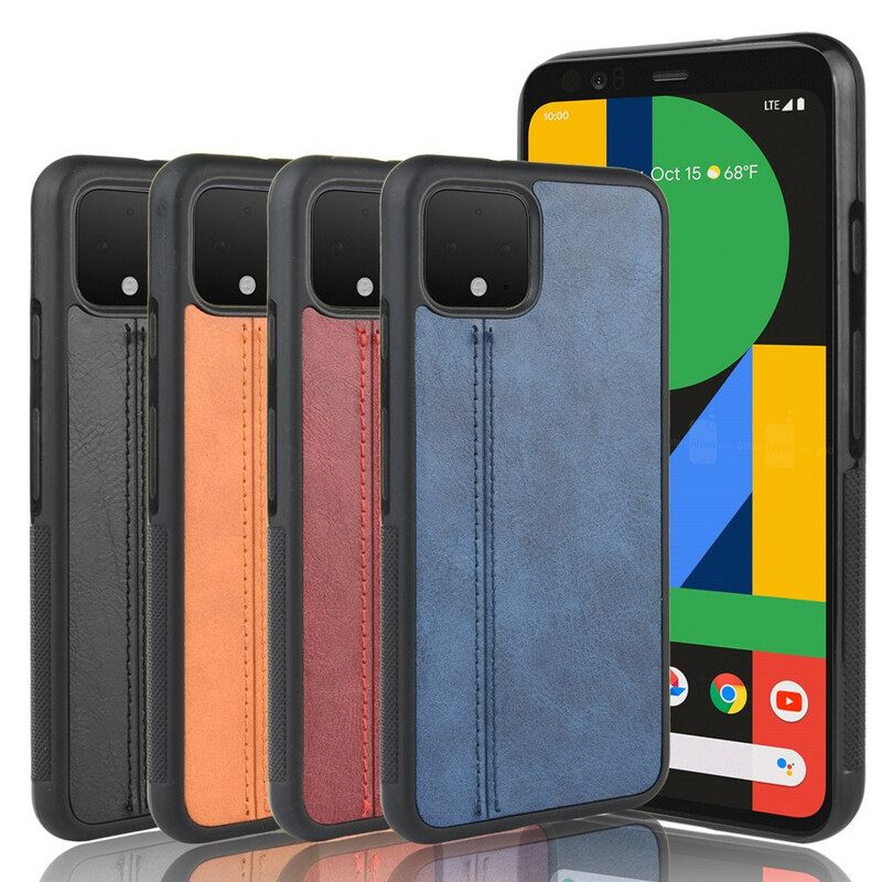 θηκη κινητου Google Pixel 4 XL Εφέ Δέρματος Ραφής