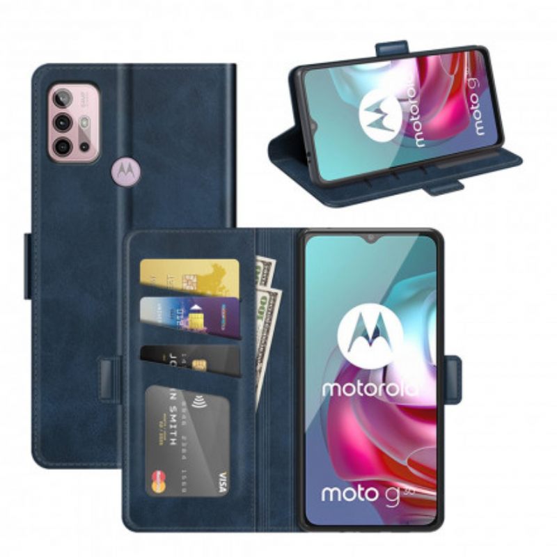 δερματινη θηκη Moto G10 / G30 Θήκη Flip Διπλό Πτερύγιο