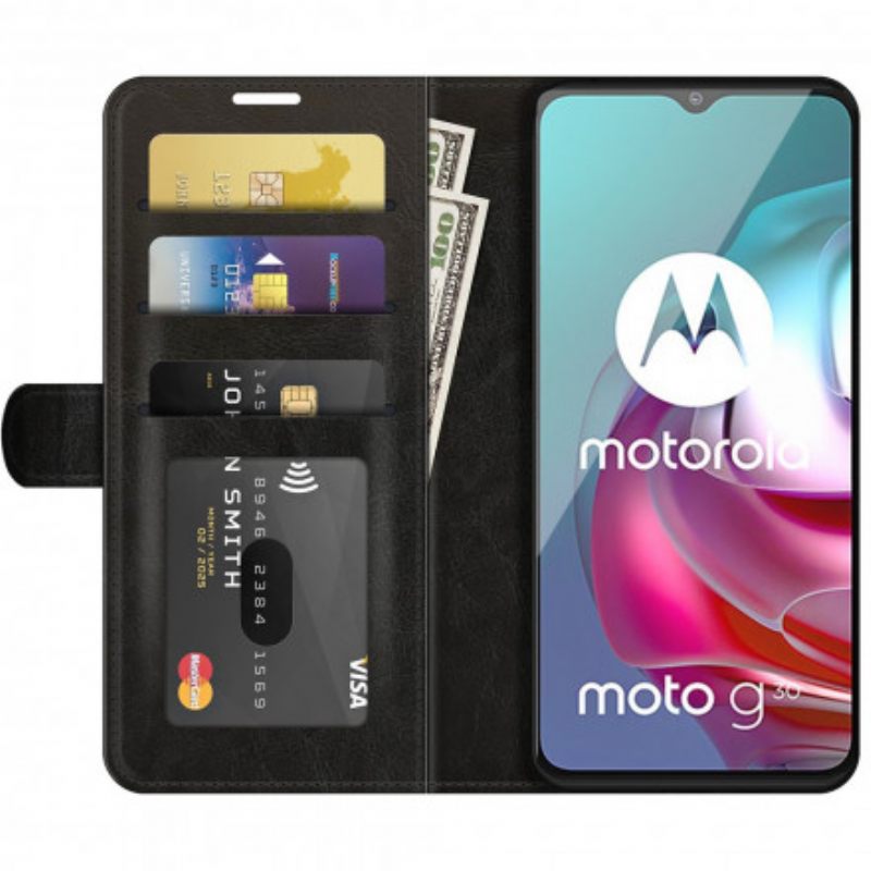 Κάλυμμα Moto G10 / G30 Δερμάτινο Εφέ Σχεδιαστή