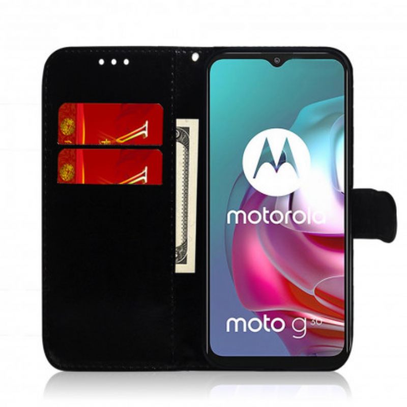 Κάλυμμα Moto G10 / G30 Κάλυμμα Καθρέφτη Από Συνθετικό Δέρμα