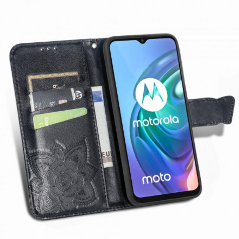 Θήκη Flip Moto G10 / G30 Μισή Πεταλούδα