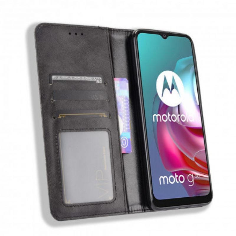 θηκη κινητου Moto G10 / G30 Θήκη Flip Στυλιζαρισμένο Vintage Δερμάτινο Εφέ