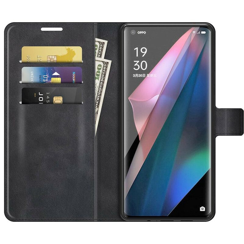 Θήκη Flip Oppo Find X3 / X3 Pro Slim Extreme Leather Effect