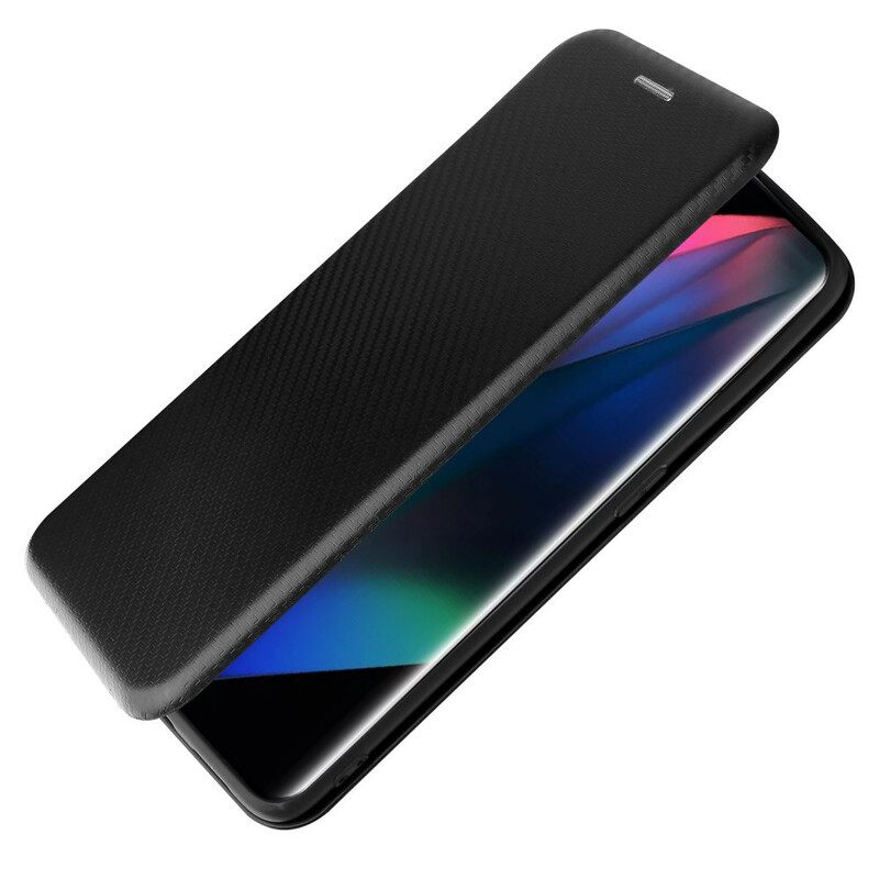 θηκη κινητου Oppo Find X3 / X3 Pro Θήκη Flip Έγχρωμη Σιλικόνη Άνθρακα