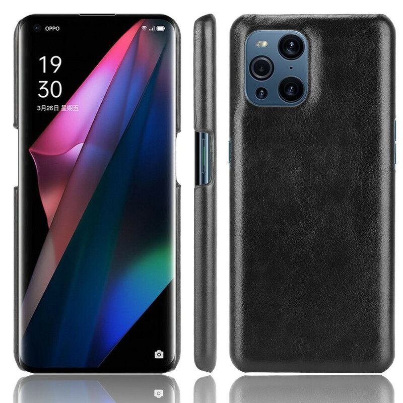 Θήκη Oppo Find X3 / X3 Pro Δερμάτινο Εφέ Litchi