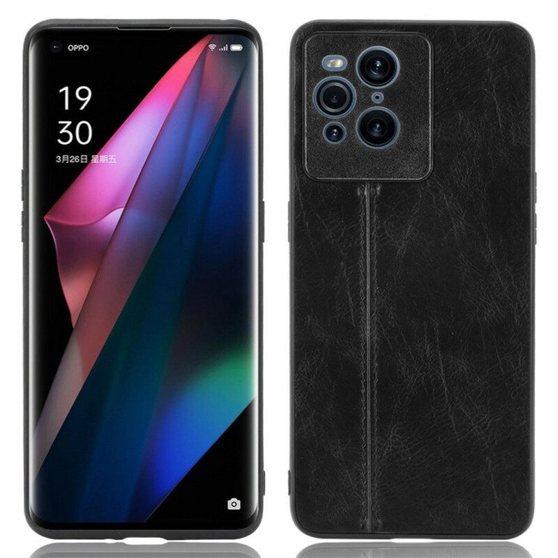 Θήκη Oppo Find X3 / X3 Pro Εφέ Δέρματος Ραφής