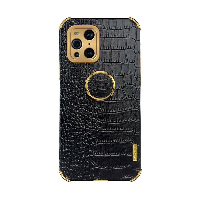 Θήκη Oppo Find X3 / X3 Pro X-case Εφέ Δέρματος Κροκόδειλου