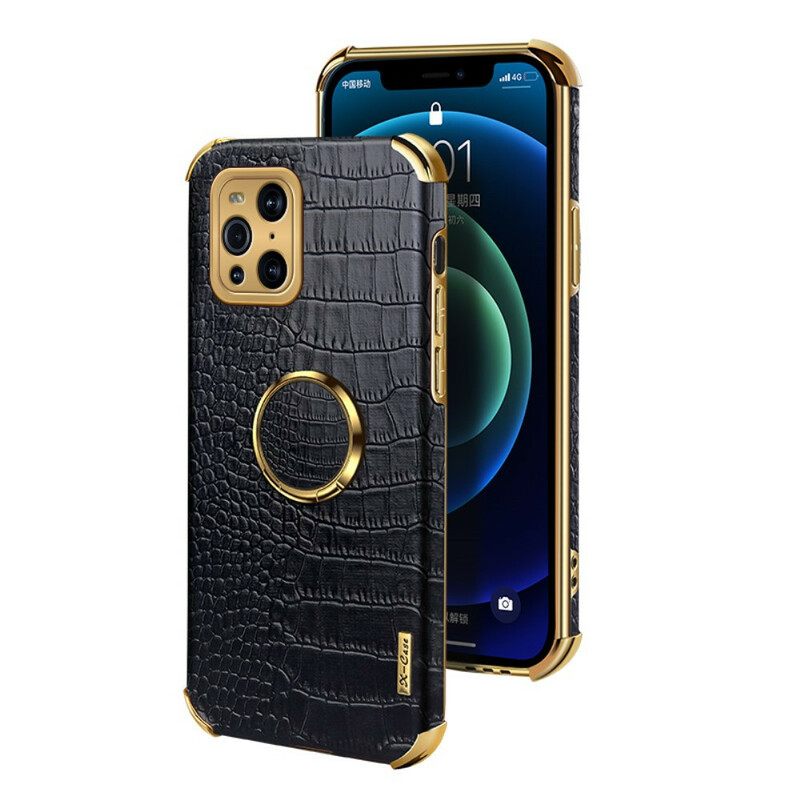 Θήκη Oppo Find X3 / X3 Pro X-case Εφέ Δέρματος Κροκόδειλου