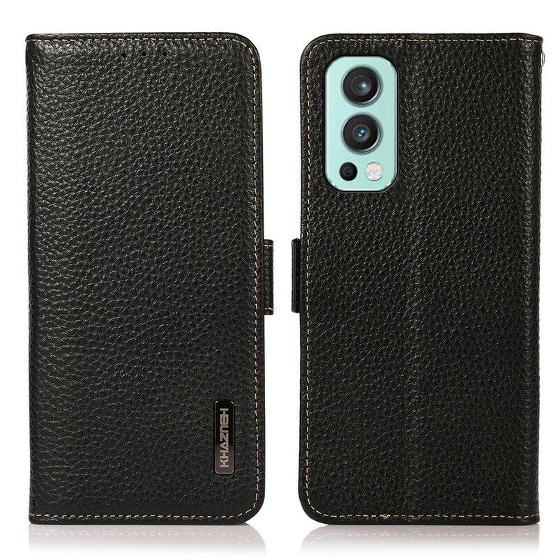 δερματινη θηκη OnePlus Nord 2 5G Litchi Leather Khazneh