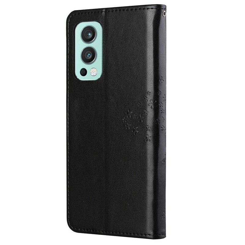 Κάλυμμα OnePlus Nord 2 5G με κορδονι Δέντρο Και Strappy Owls