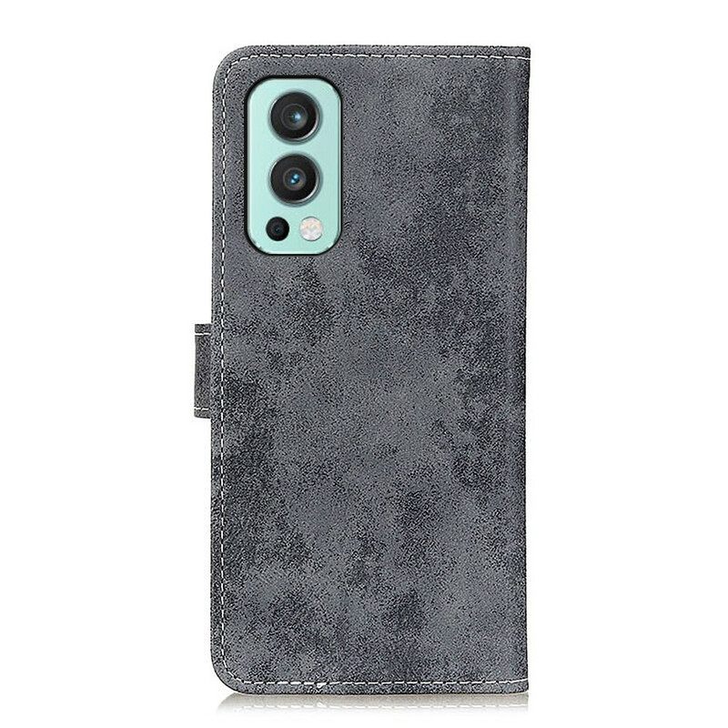 Κάλυμμα OnePlus Nord 2 5G Vintage Faux Δέρμα