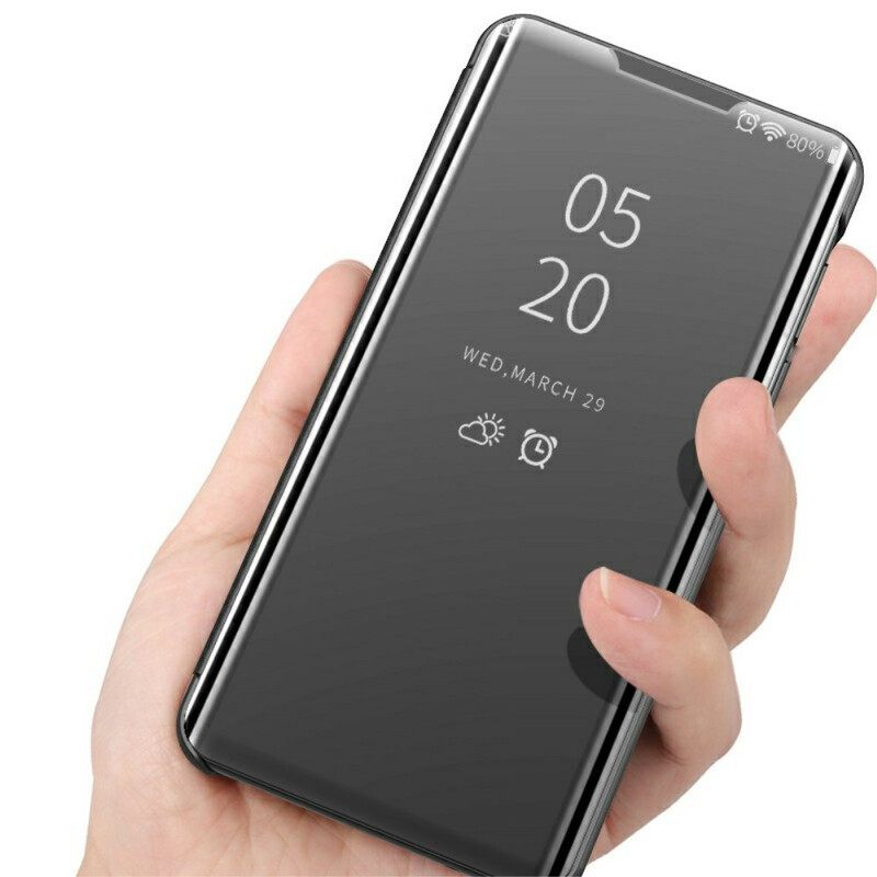 θηκη κινητου OnePlus Nord 2 5G Καθρέφτης Και Συνθετικό Δέρμα