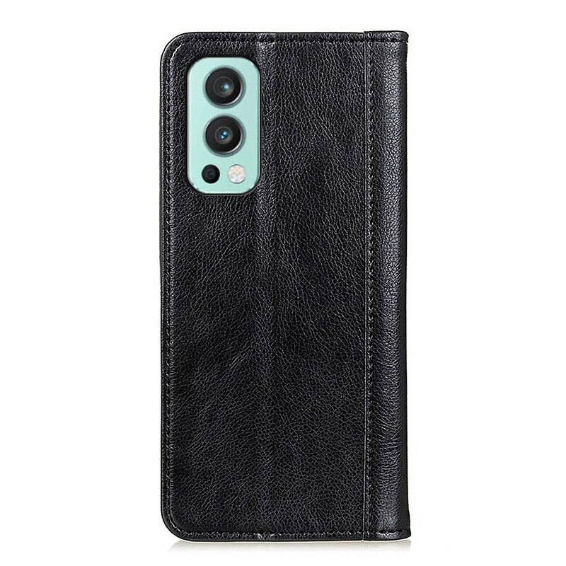 θηκη κινητου OnePlus Nord 2 5G Θήκη Flip Έκδοση Litchi Split Leather