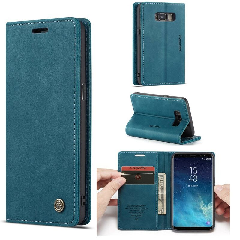 θηκη κινητου Samsung Galaxy S8 Θήκη Flip Caseme Faux Leather