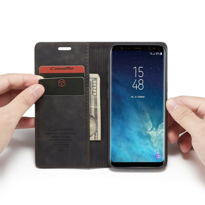 θηκη κινητου Samsung Galaxy S8 Θήκη Flip Caseme Faux Leather