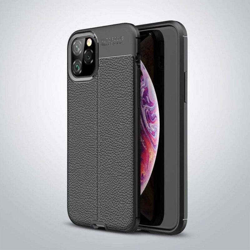 Θήκη iPhone 11 Pro Δερμάτινο Εφέ Litchi Double Line