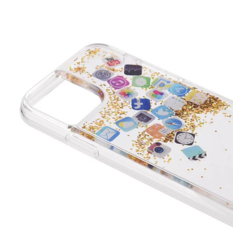 Θήκη iPhone 11 Pro Εικονίδια Glitter App