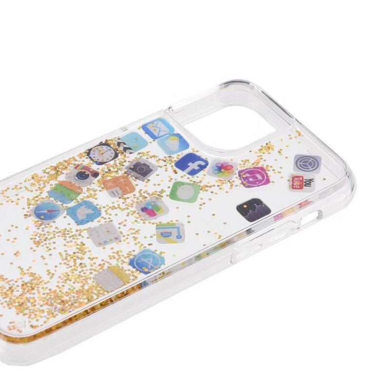 Θήκη iPhone 11 Pro Εικονίδια Glitter App