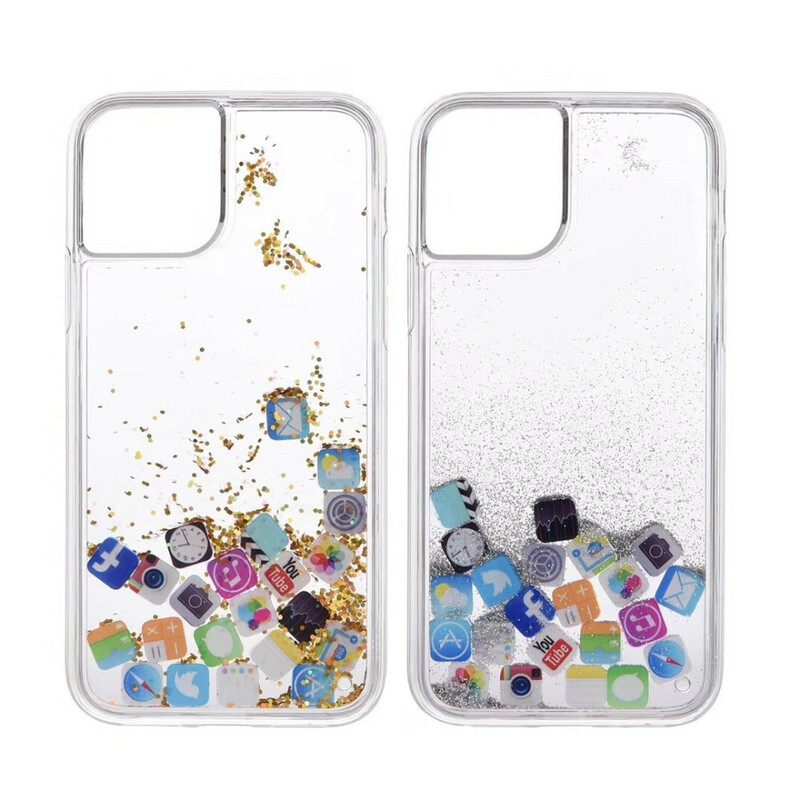 Θήκη iPhone 11 Pro Εικονίδια Glitter App