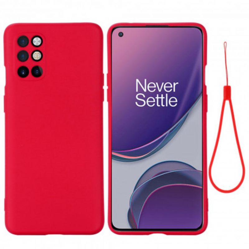 Θήκη OnePlus 8T Υγρή Σιλικόνη Με Κορδόνι