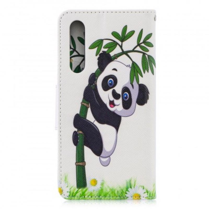 Θήκη Flip Huawei P30 Panda On Bamboo