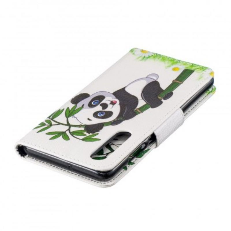 Θήκη Flip Huawei P30 Panda On Bamboo