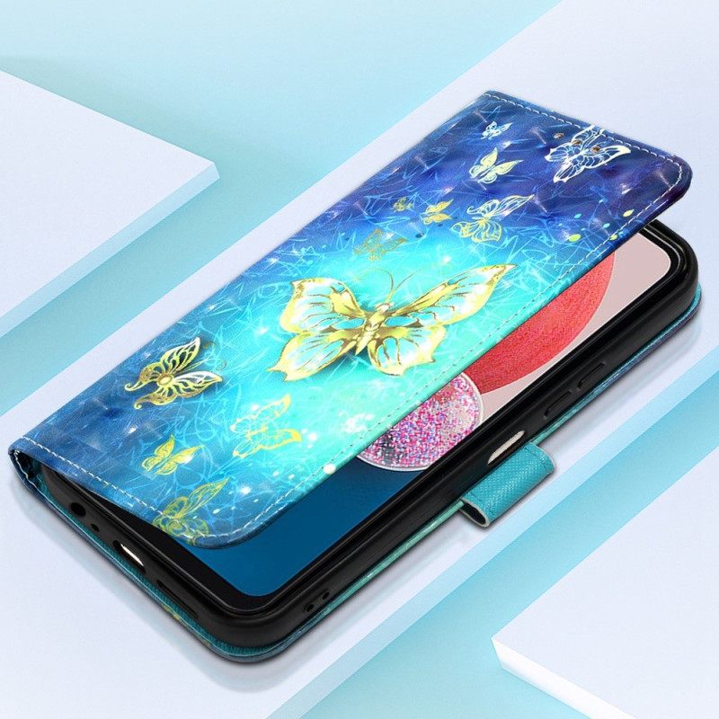 δερματινη θηκη Samsung Galaxy A13 με κορδονι Flight Of Strap Butterflies