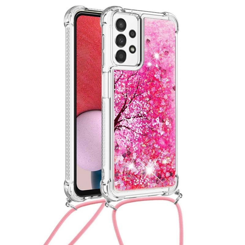 Θήκη Samsung Galaxy A13 Sequin Tree Με Κορδόνι