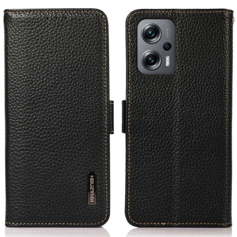 δερματινη θηκη Poco X4 GT Litchi Leather Khazneh Rfid