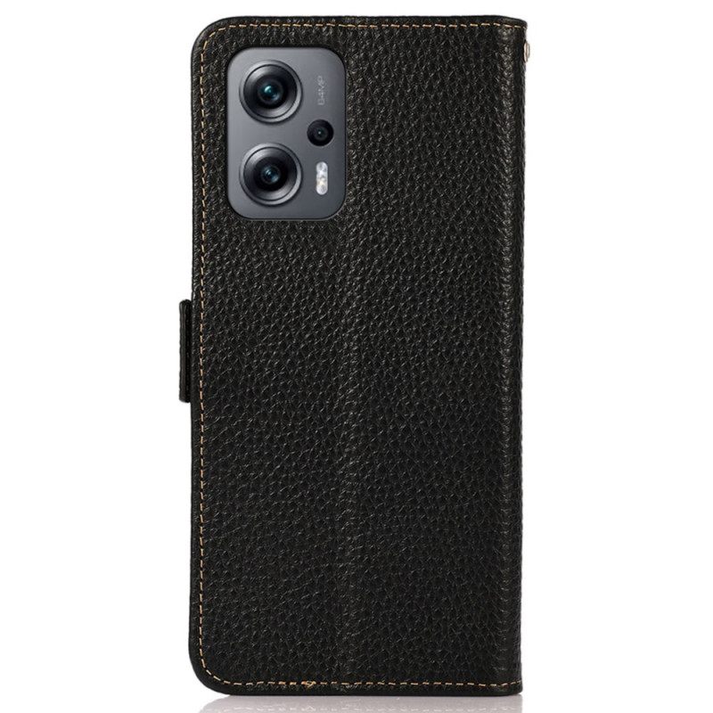 δερματινη θηκη Poco X4 GT Litchi Leather Khazneh Rfid