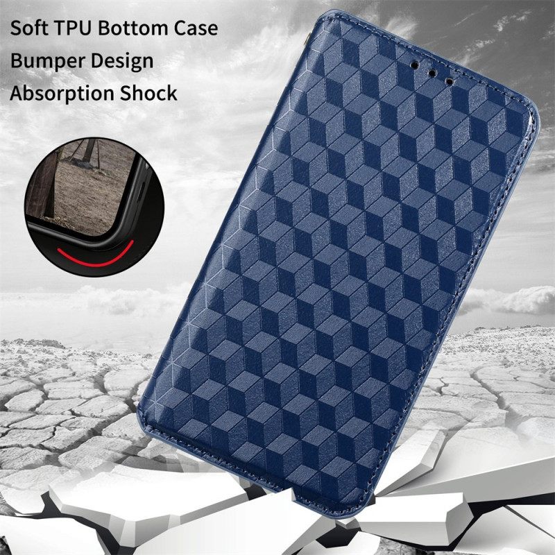 θηκη κινητου Poco X4 GT Θήκη Flip 3d Cube Leather Effect