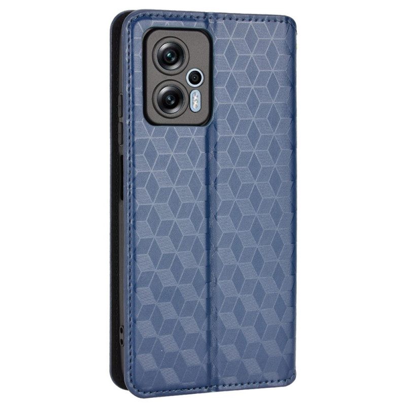 θηκη κινητου Poco X4 GT Θήκη Flip 3d Cube Leather Effect