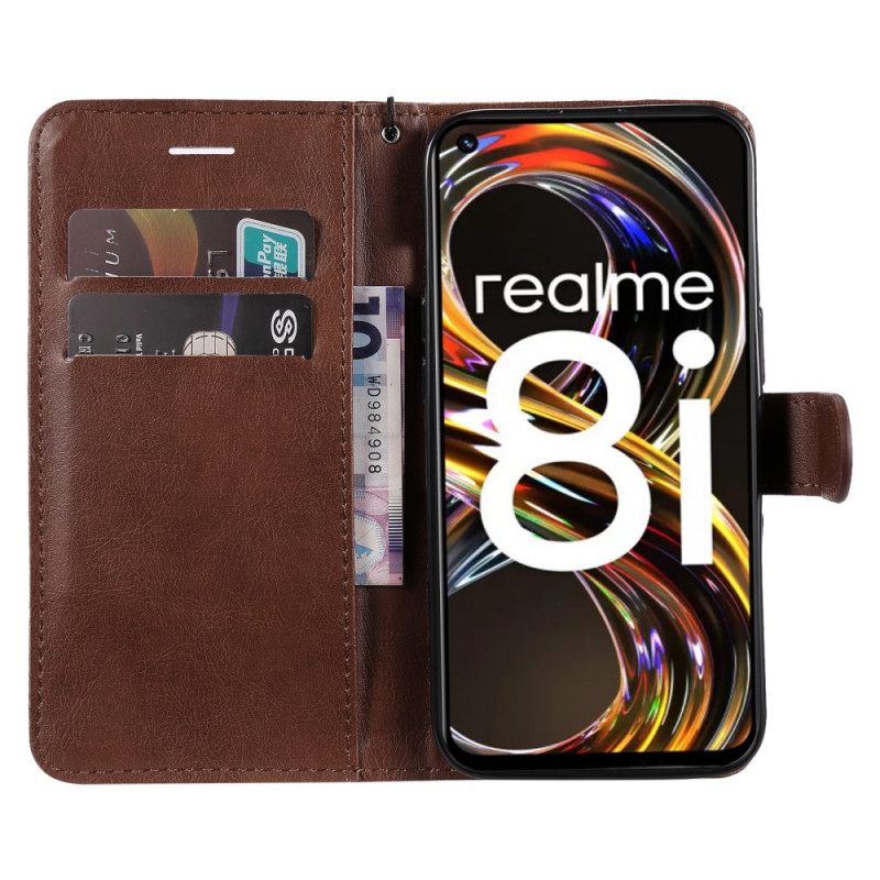 Κάλυμμα Realme 8i με κορδονι Δερμάτινο Λουράκι